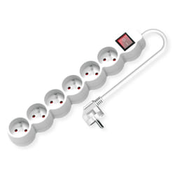 VALUE 19.99.0965 prolunghe e multiple 1,5 m 6 presa(e) AC Interno Bianco