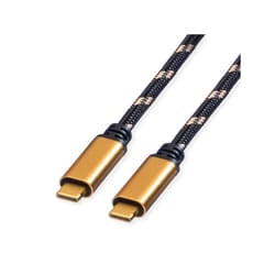 ROLINE 11.02.9038 cavo USB USB4 Gen 3x2 1 m USB C Nero, Oro