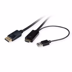 ROLINE 11.04.5992 cavo e adattatore video 2 m HDMI + USB DisplayPort Nero