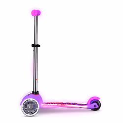 Micro Mobility Mini Micro Deluxe Glow LED Plus Bambini Monopattino a tre ruote Rosa