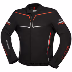 IXS TS-Pro ST+ impermeabile Moto Tessile Giacca, nero-rosso, dimensione XL per uomo