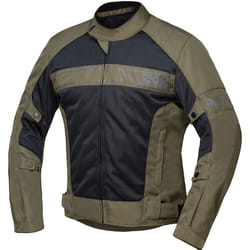 IXS Evo-Air Giacca tessile moto, nero-verde, dimensione M per uomo