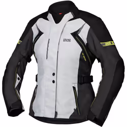 IXS Tour Liz-ST Giacca tessile da donna, nero-grigio-giallo, dimensione XL per donne