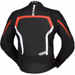 IXS Sport RS-600 1.0 Giacca in pelle motociclistica, nero-bianco-rosso, dimensione 48 per uomo