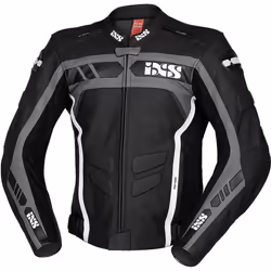 IXS Sport RS-600 1.0 Giacca in pelle motociclistica, nero-grigio-bianco, dimensione 48 per uomo