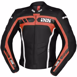 IXS Sport RS-600 1.0 Giacca in pelle motociclistica, nero-bianco-rosso, dimensione 52 per uomo