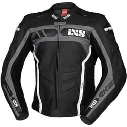 IXS Sport RS-600 1.0 Giacca in pelle motociclistica, nero-grigio-bianco, dimensione XL per uomo