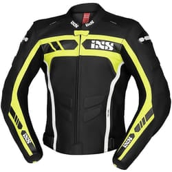 IXS Sport RS-600 1.0 Giacca in pelle motociclistica, nero-giallo, dimensione 52 per uomo