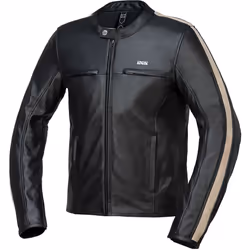 IXS Stripe Giacca moto in pelle, nero, dimensione 52 per uomo