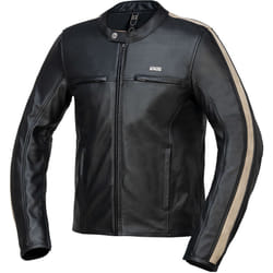 IXS Stripe Giacca moto in pelle, nero, dimensione 52 per uomo