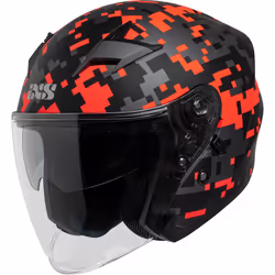 IXS 99 2.0 Casco a getto, nero-rosso, dimensione S per uomo