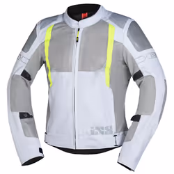 IXS Trigonis-Air Giacca tessile moto, grigio-giallo, dimensione S per uomo