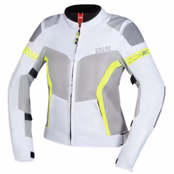 IXS Trigonis-Air Giacca tessile moto da donna, grigio-giallo, dimensione L per donne