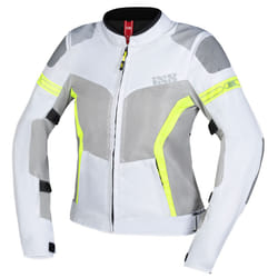 IXS Trigonis-Air Giacca tessile moto da donna, grigio-giallo, dimensione L per donne