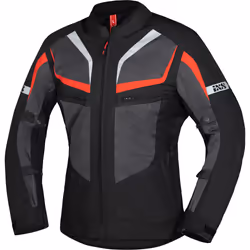 IXS Gerona-Air 1.0 Giacca tessile moto, nero-grigio-rosso, dimensione M per uomo