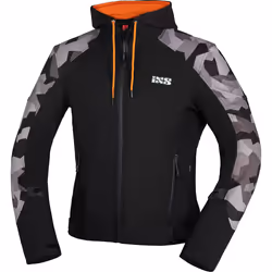 IXS Moto Camo Felpa con cappuccio e zip da moto, nero-multicolore, dimensione M per uomo - Vista aggiuntiva 4