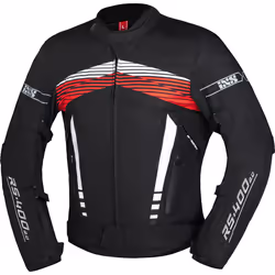 IXS RS-400-ST 3.0 Giacca tessile da moto impermeabile, nero-bianco-rosso, dimensione S per uomo - Vista aggiuntiva 2
