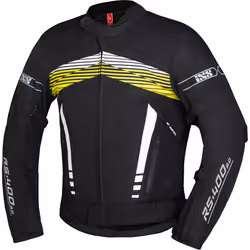 IXS RS-400-ST 3.0 Giacca tessile da moto impermeabile, nero-bianco-giallo, dimensione S per uomo