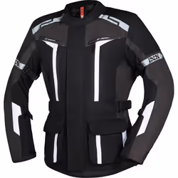 IXS Evans-ST 2.0 Giacca tessile da moto da turismo impermeabile, nero-grigio-bianco, dimensione L per uomo