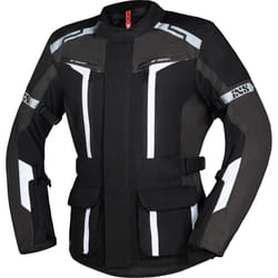 IXS Evans-ST 2.0 Giacca tessile da moto da turismo impermeabile, nero-grigio-bianco, dimensione L per uomo
