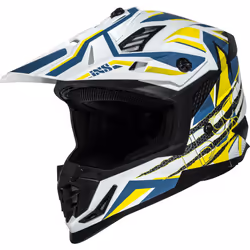 IXS iXS363 2.0 Casco Motocross, bianco-blu-giallo, dimensione L per uomo