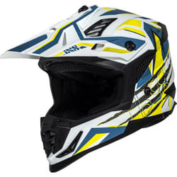 IXS iXS363 2.0 Casco Motocross, bianco-blu-giallo, dimensione L per uomo