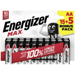 Energizer - Max Batteria Stilo (aa) Alcalina/manganese 1.5 v 20 pz.