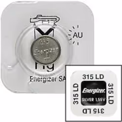 Energizer 315, Batteria monouso, Ossido d'argento (S), 1,55 V, 1 pz, 21 mAh, Argento