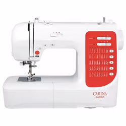 Carina Comfort, Rosso, Bianco, Cucito, 1 tempo, 4.5 mm, 7 mm, Elettrico