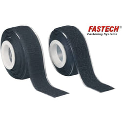 Nastro a strappo da incollare Lato morbido e lato rigido (l x l) 2000 mm x 25 mm Nero Fastech 1 Paia