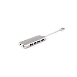 LMP 14368 replicatore di porte e docking station per laptop USB 3.2 Gen 1 (3.1 Gen 1) Type-C Argento, Bianco