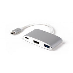 LMP 15090 replicatore di porte e docking station per laptop USB 3.2 Gen 2 (3.1 Gen 2) Type-C Argento, Bianco