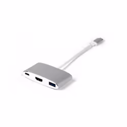 LMP 15090 replicatore di porte e docking station per laptop USB 3.2 Gen 2 (3.1 Gen 2) Type-C Argento, Bianco