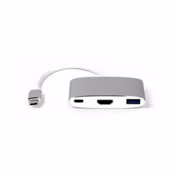 LMP 15090 replicatore di porte e docking station per laptop USB 3.2 Gen 2 (3.1 Gen 2) Type-C Argento, Bianco