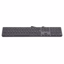 LMP KB-1243, Full-size (100%), Cablato, USB, Interruttore a chiave a membrana, Grigio
