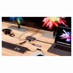 LMP Display Dock 2 Cablato USB 3.2 Gen 1 (3.1 Gen 1) Type-C Grigio