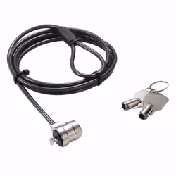 DICOTA D30971, 2 m, 2 Chiavi, Acciaio, Gomma termoplastica (TPR), Nero, Argento