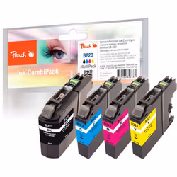 Peach 319370, Nero, Ciano, Magenta, Giallo, 15 ml, 7,6 ml, 4 pz, 725 pagine, Confezione multipla