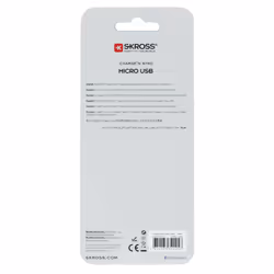 Skross 2.700202-E cavo USB USB 2.0 1 m Micro-USB A USB A Bianco