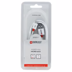 Skross 2.700202-E cavo USB USB 2.0 1 m Micro-USB A USB A Bianco
