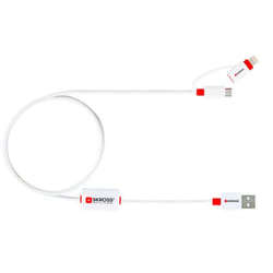 Skross BUZZ cavo USB 1 m USB A Micro-USB B/Lightning Bianco