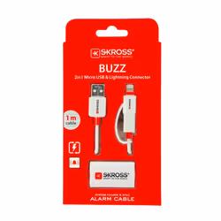 Skross BUZZ cavo USB 1 m USB A Micro-USB B/Lightning Bianco - Vista aggiuntiva 5
