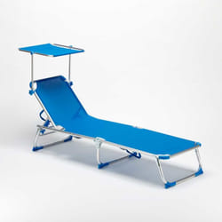 ProduceShop Lettino Mare Alluminio Pieghevole Tettuccio Parasole CALIFORNIA