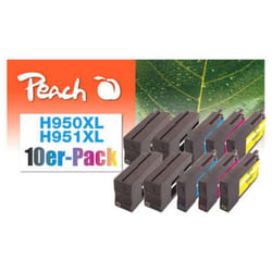 Peach 0F319837 cartuccia d'inchiostro 10 pz Blu, Ciano, Magenta, Giallo