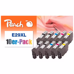 Peach 0F319987, Nero, Ciano, Magenta, Giallo, 15 ml, 9,5 ml, 10 pz, 650 pagine, Confezione multipla