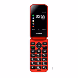 Telefunken S740 Red, Clamshell, SIM singola, 7,11 cm (2.8"), 3 MP, 1400 mAh, Rosso