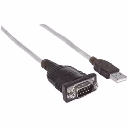 Manhattan 205153 cavo seriale Nero, Trasparente 0,45 m USB A Serial/COM/RS232/DB9 - Vista aggiuntiva 2
