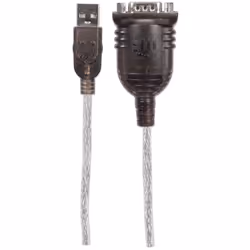 Manhattan 205153 cavo seriale Nero, Trasparente 0,45 m USB A Serial/COM/RS232/DB9 - Vista aggiuntiva 3