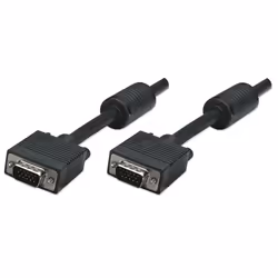 Manhattan SVGA 1.8m, 1,8 m, VGA (D-Sub), VGA (D-Sub), Maschio, Maschio, Nero