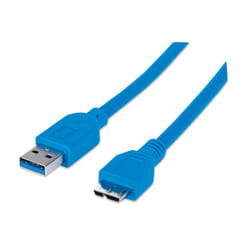 Manhattan 325424 cavo USB USB 3.2 Gen 1 (3.1 Gen 1) 2 m USB A Micro-USB B Blu